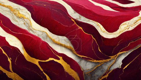 Ilustración de Peluche rojo elegancia: textura de mármol - Imagen libre de derechos