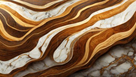 Cálidos patrones de mármol de teca marrón