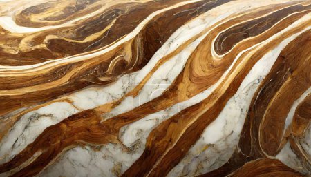 Refined Teak Wood-Inspired Marble