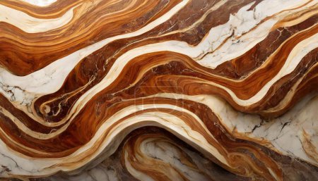 Warm Brown Teak Marble Patterns