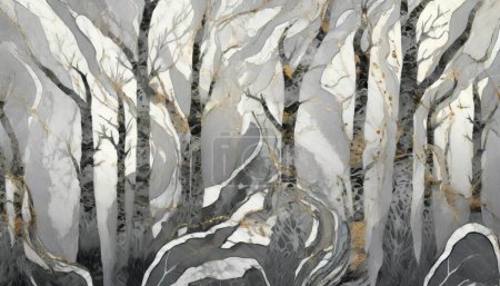 Natural Forest-Inspired Marble Design
