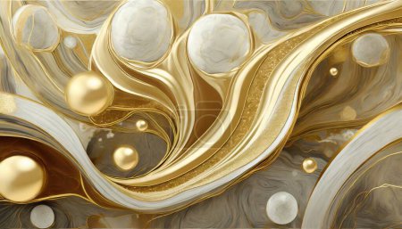 Efervescencia dorada: fondo de mármol con tonos suaves
