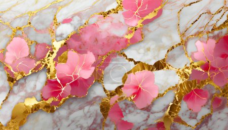Urban Rose Gold Elegance: Sophisticated Marble Texture
