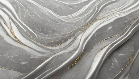 Silver Silk Threads: Luxurious Marble Texture