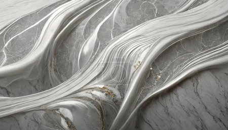 Silver Silk Threads: Luxurious Marble Texture