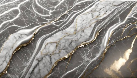 Intricate Elegance: Silvery Marble Design