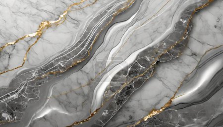 Delicate Metallic Weaves: Silver Threaded Marble
