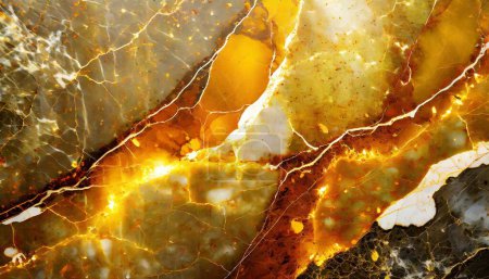 Illustration for Golden Gemstone Radiance: Amber Marble Texture - Royalty Free Image