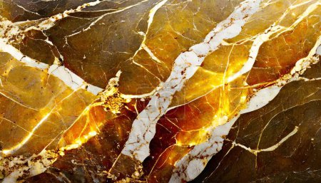 Illustration for Magical Amber Glow: Radiant Marble Design - Royalty Free Image