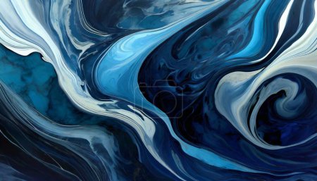 Ilustración de Ocean Abyss Elegance: Textura de mármol azul profundo - Imagen libre de derechos