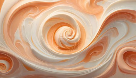 Fruity Swirl Fantasy: Mármol de sorbete de melocotón