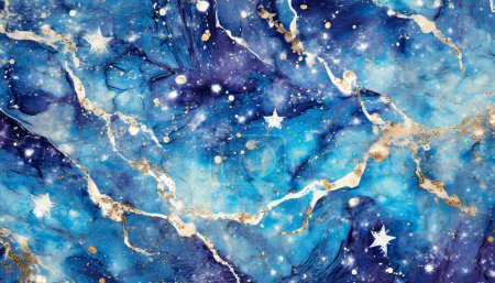 Stardust Symphony: Galactic Marble Elegance