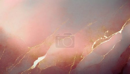Ilustración de Elegancia Crepúsculo eclipsado: Mármol de oro rosa - Imagen libre de derechos