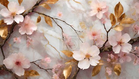 Cherrywood Blossom Marble Elegance