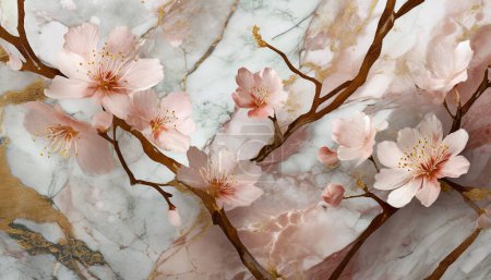 Cherrywood Blossom Marble Elegance