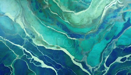 Enchanting Aquatic Marble Background