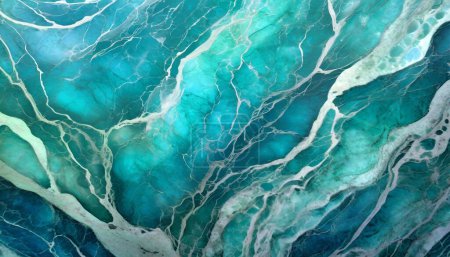 Illustration for Mystical Ocean Elegance: Marble Art - Royalty Free Image