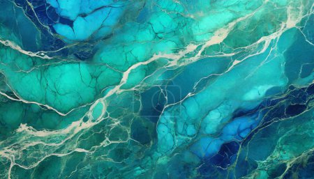 Illustration for Enchanting Aquatic Marble Background - Royalty Free Image