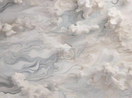 Billowy Dreams: Marble Texture Resembling Soft Clouds