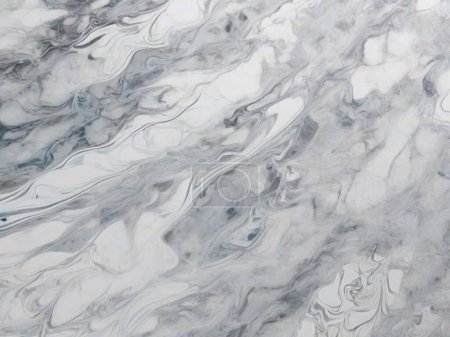 Illustration for Frozen Elegance: White Marble with Subtle Icy Veins - Royalty Free Image