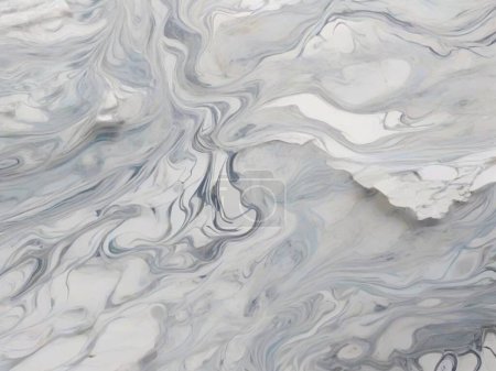 Chilled Beauty: Arctic Frost in a Marble Background