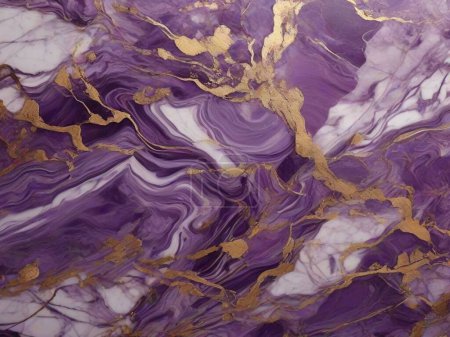 Téléchargez les illustrations : Opulence majestueuse : Texture riche en marbre violet royal - en licence libre de droit