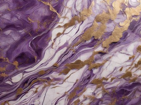 Bold Elegance in Royal Purple: Marble with Presence