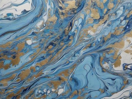 Energetic Elegance: Cerulean Blue Marble Background