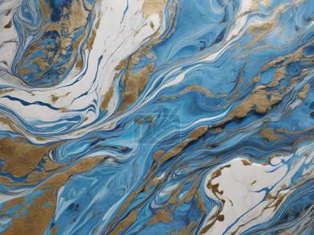 Flowing Blues: Vibrant Marble Texture with Smooth Veining
