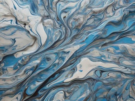 Ilustración de Flowing Blues: Textura de mármol vibrante con vetas suaves - Imagen libre de derechos