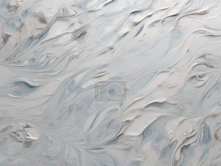 Arctic Reflections: Cool White Marble with Ice Patterns