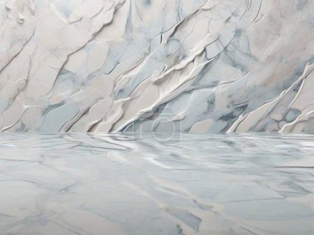 Tranquil Frost: Marble Inspired by a Frozen Lake