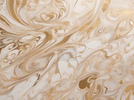 Delicate Sparkle: Marble with Champagne-Colored Swirls