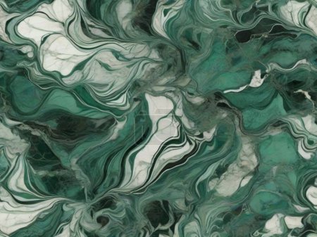 Téléchargez les illustrations : Élégance verte luxuriante : Texture en marbre biologique - en licence libre de droit