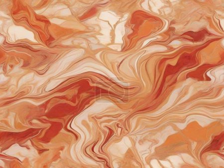 Radiant Desert Sunset: Warm Marble with Orange Accents