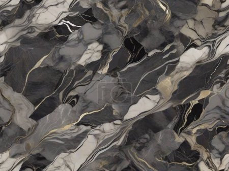 Téléchargez les illustrations : Texture argentée élégante doublure en marbre - en licence libre de droit