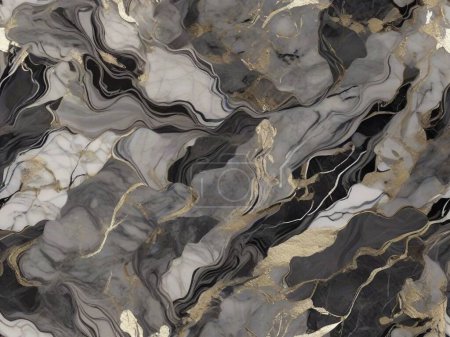 Contemporary Silver Veins Marble Background