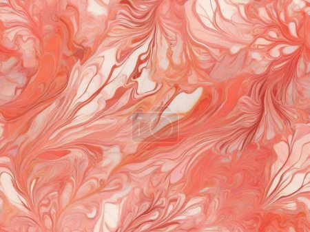 Lively Coral Patterns: Tropical Sunset Marble
