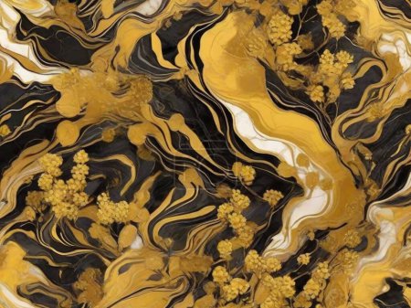 Armonía de tonos dorados: Diseño de mármol de campos