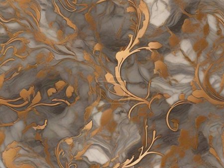 Bronze Elegance: Metallic Patterns Background