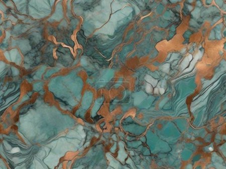 Téléchargez les illustrations : Élégance rustique : Cuivre Patina marbre - en licence libre de droit