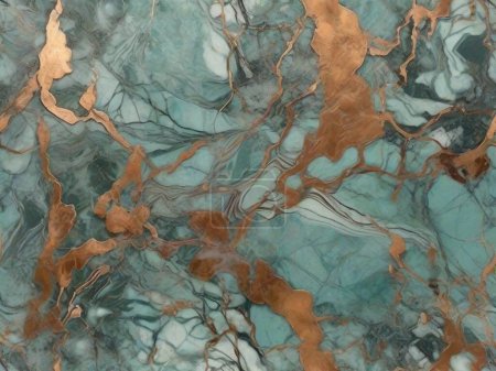Illustration for Verdigris Vision: Turquoise Copper Patina - Royalty Free Image