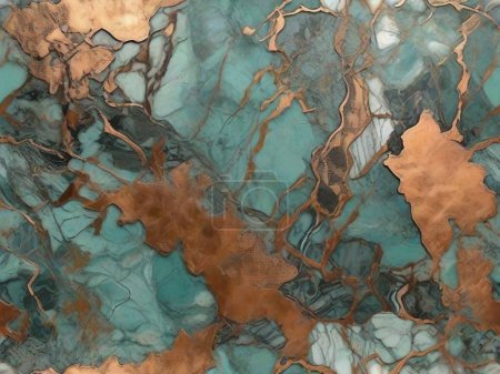 Illustration for Aged Artistry: Weathered Copper Marble - Royalty Free Image
