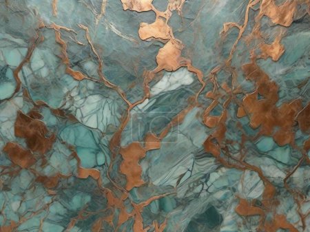 Illustration for Aged Artistry: Weathered Copper Marble - Royalty Free Image
