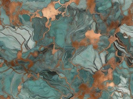 Illustration for Verdigris Vision: Turquoise Copper Patina - Royalty Free Image