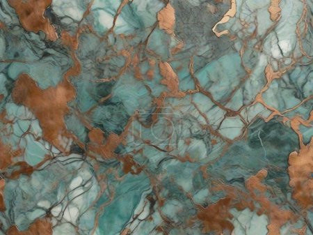Illustration for Oxidized Beauty: Green Copper Marble - Royalty Free Image