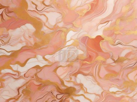 Warm Hues: Golden Sunset Marble Glow
