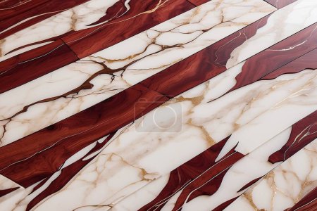 Sophisticated Cherry Wood Marble Design