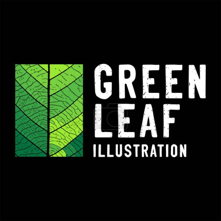 Illustration for Square Realistic Close Up Green Leaf Tree for Environment Nature or Herb Illustration Vector - Royalty Free Image