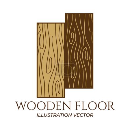 Holz Fußbodenfliesen Motiv Ikone Symbol Illustration Vector